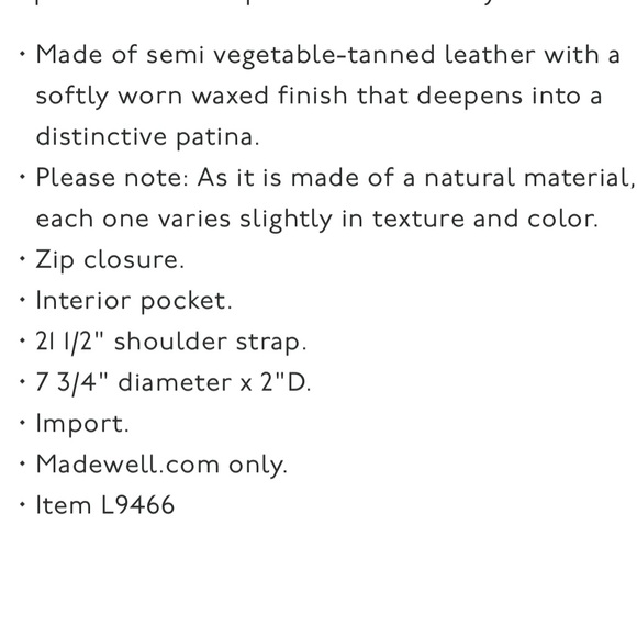 Madewell Juno Circle Crossbody Bag Antique Monogrammed - Picture 10 of 10